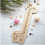 Фігурна англійська азбука з дерева "Велика розумна жирафа" - image-0